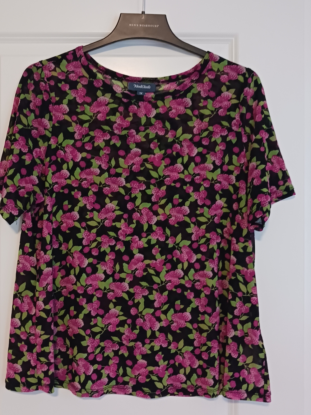 ModCloth Black Raspberry Mesh Tee